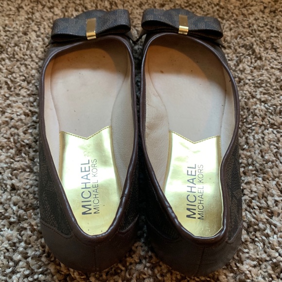 Michael Kors logo bow flat size 7 - Picture 2 of 4